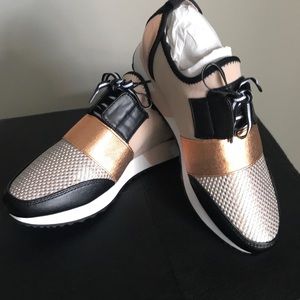 Steve Madden Rose Gold Metallic Sneakers